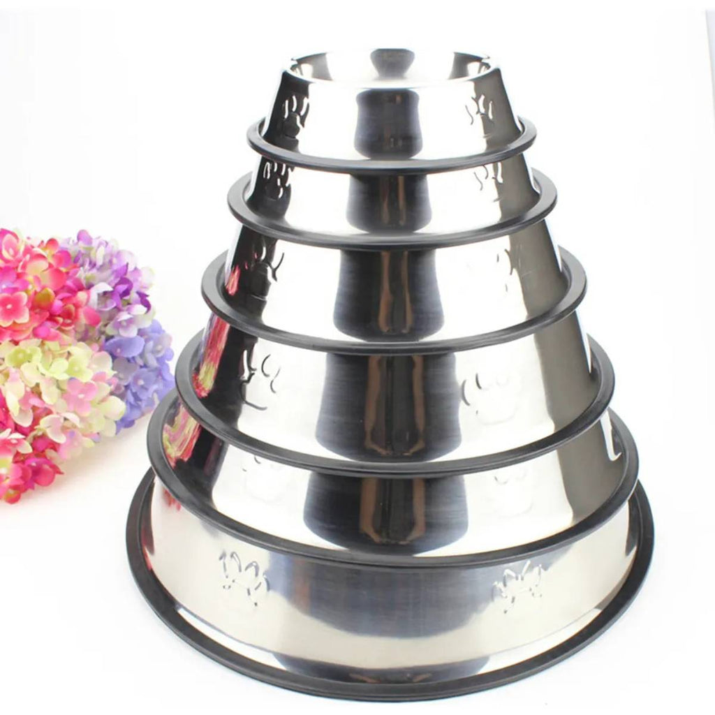 Tigela Aço Inoxidável Para Ração Cachorro e Gato- 16cm/18cm/22cm -XDXGW09