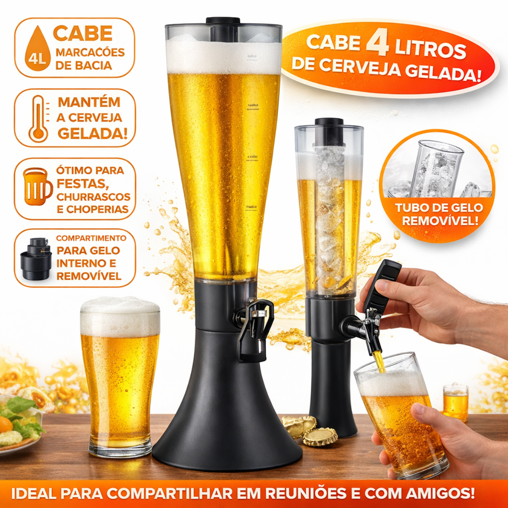 Torre De Chopp Cerveja Super 4 Litros - CUA0001