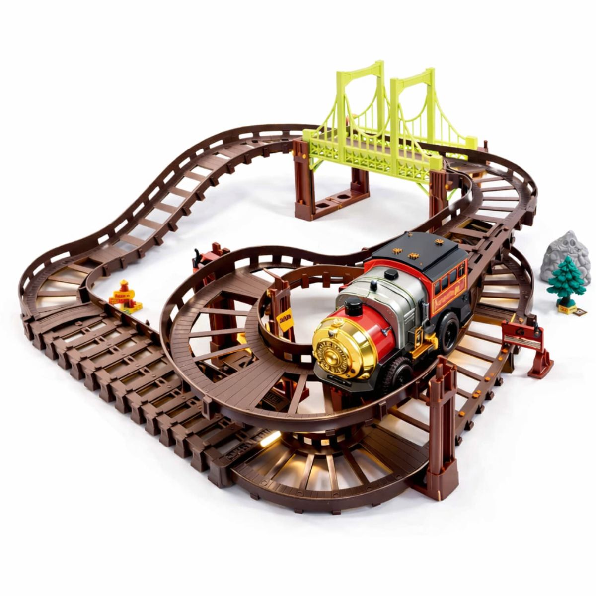Trenzinho Elétrico com Pista e Ponte 38 Peças - A388116