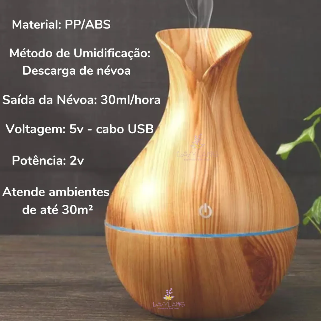 Aromatizador De Ambientes Ultrassónico Difusor Ar Led Usb - FAA00001