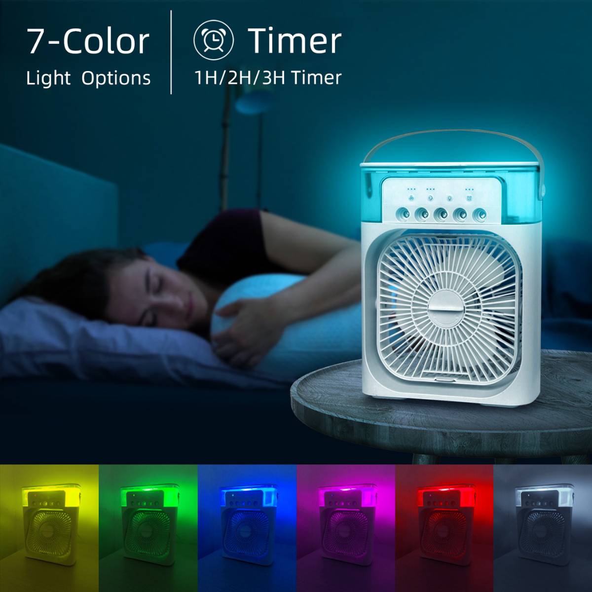 Ventilador Médio Portátil 3 Velocidades com Umidificador - VTX0002