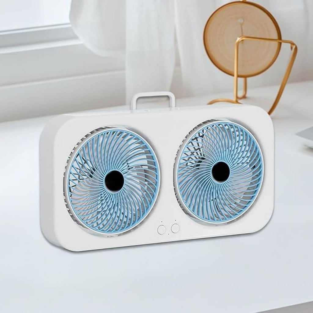 Ventilador de Mesa Cooler Pequeno de Duas Cabeças USB - VTX0010