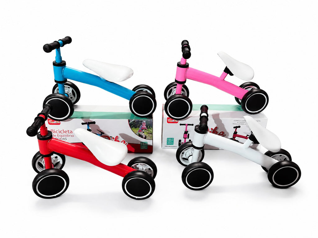 Bicicleta De Equilíbrio 4 Rodas Bebê Sem Pedal - TW889-1