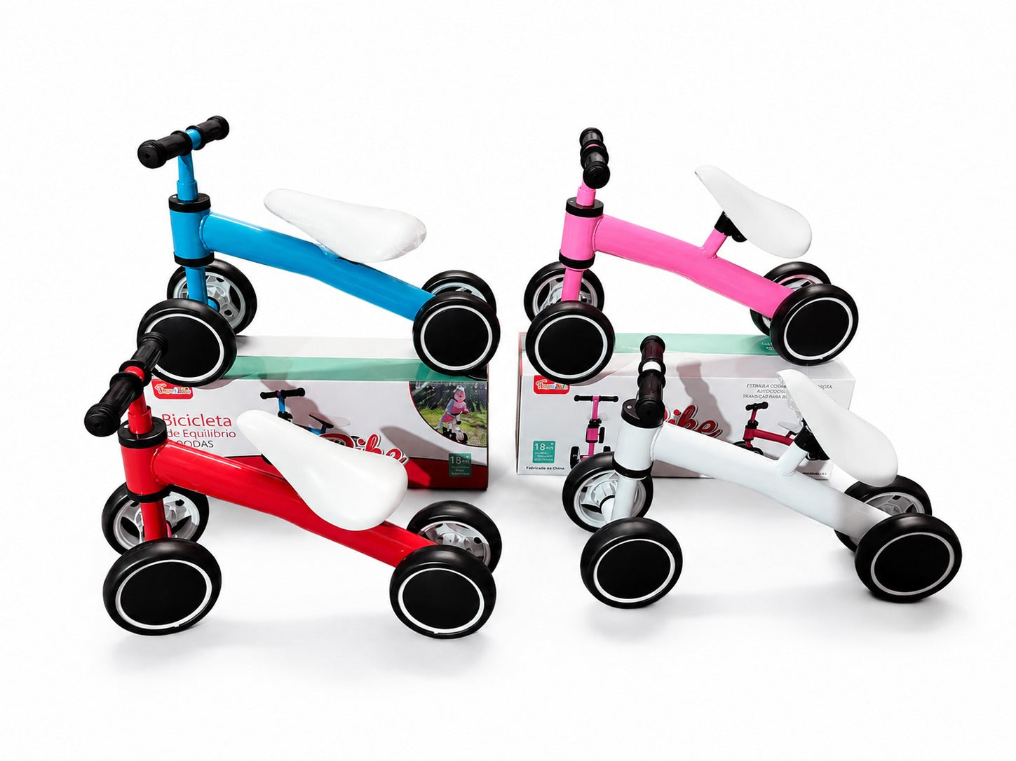 Bicicleta De Equilíbrio 4 Rodas Bebê Sem Pedal - TW889-1