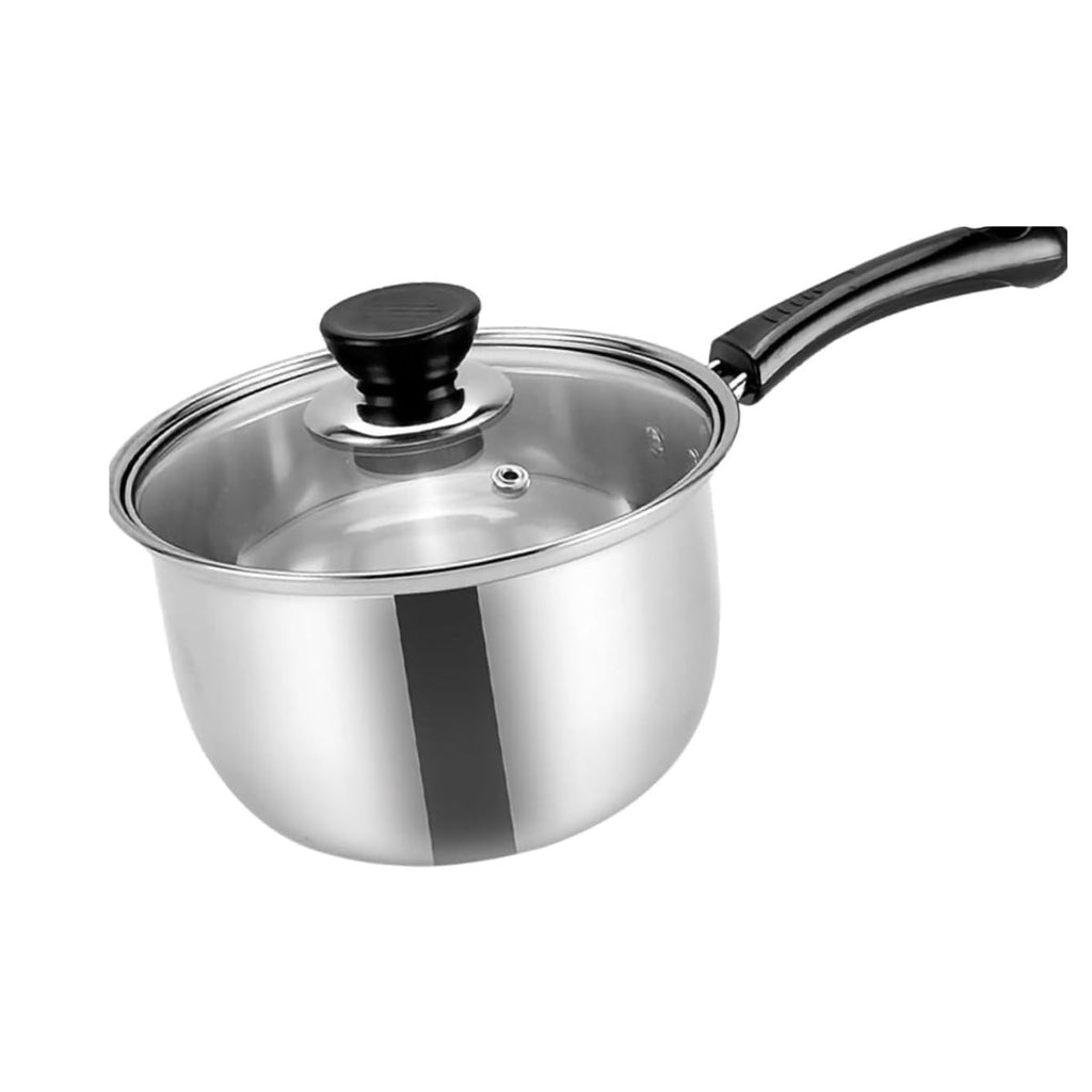 Panela Inox com Cabo Longo e Tampa de Vidro - XC-70943