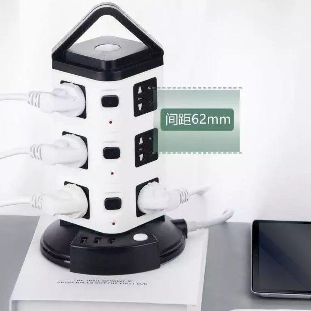 Torre de Tomadas 2500W com USB Universal Fusível e Bivolt - BZ-A03PD-3