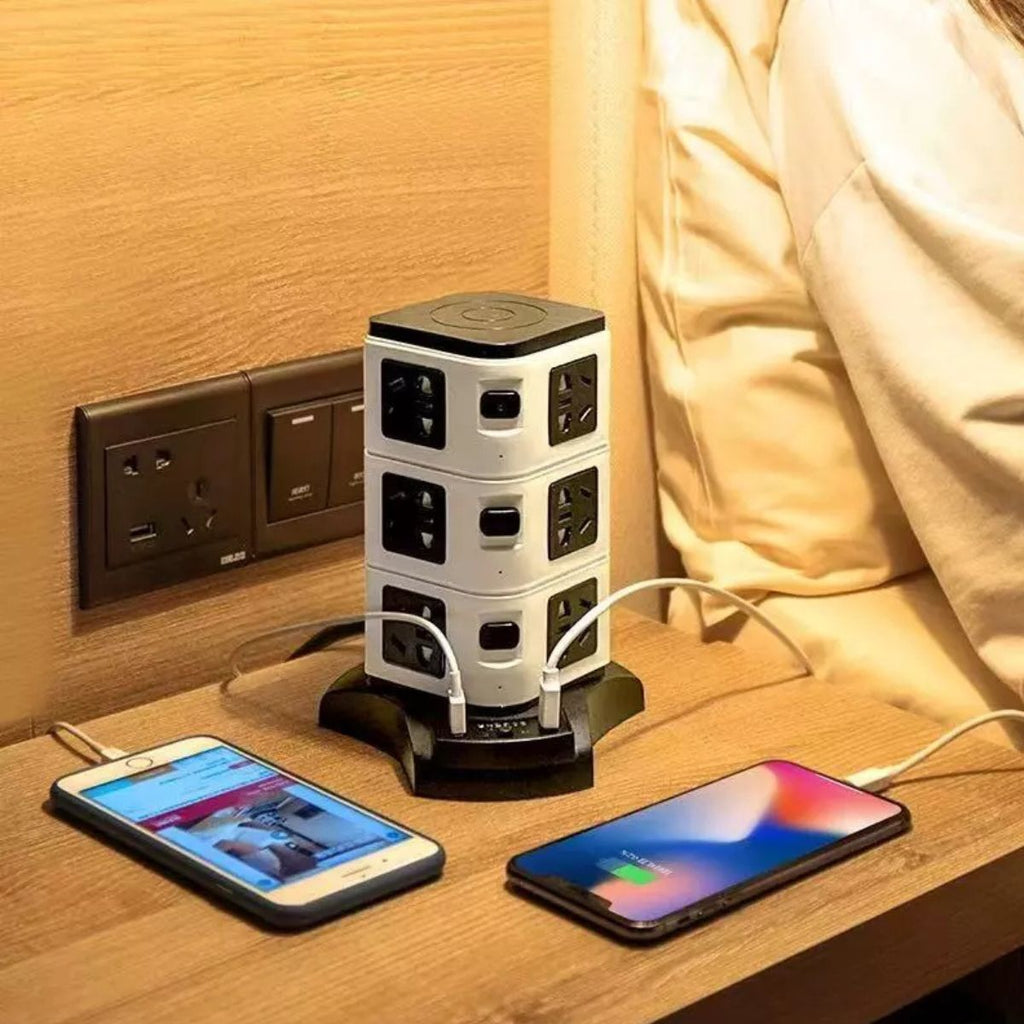 Torre de Tomadas 2500W com USB Universal Fusível e Bivolt - BZ-A03PD-3