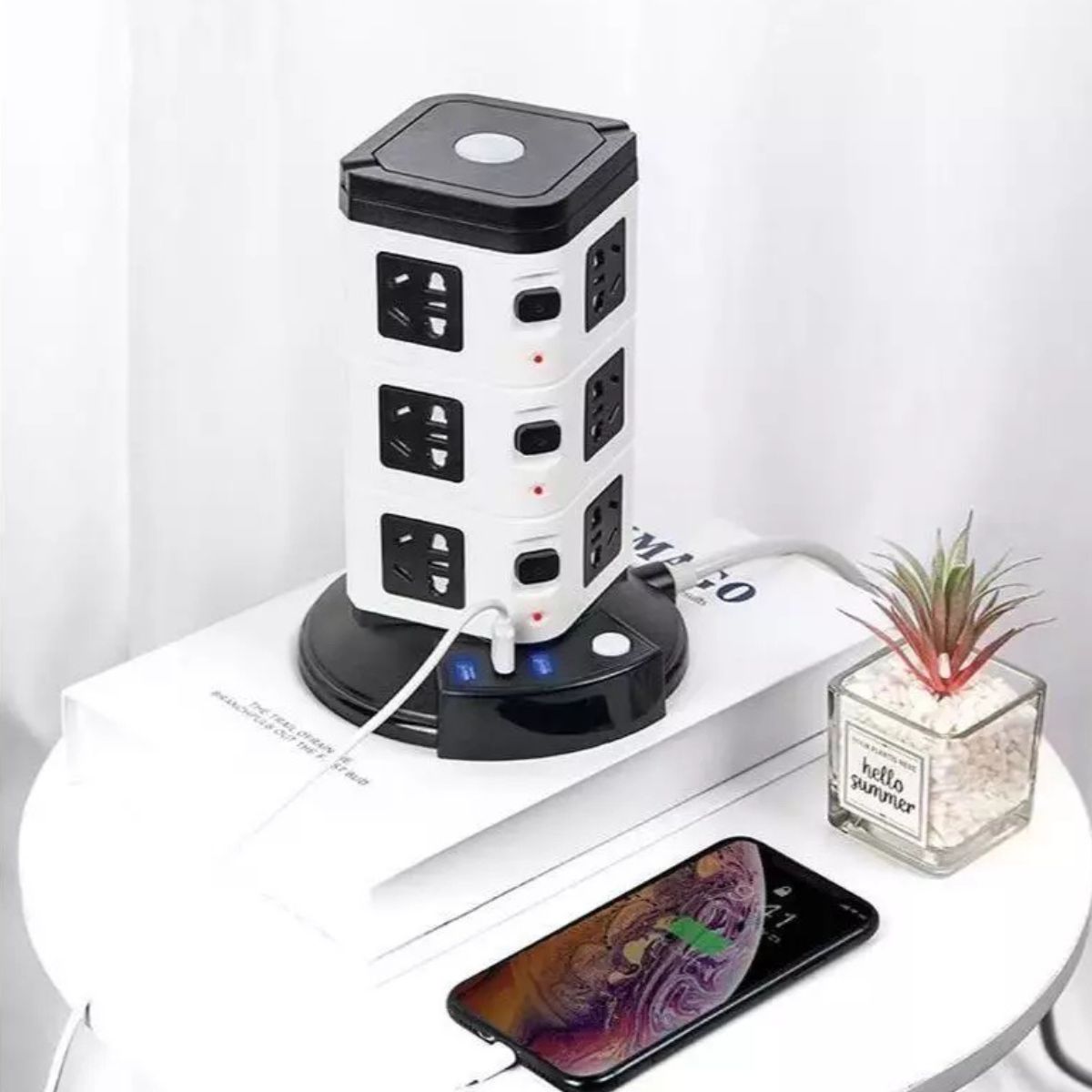Torre de Tomadas 2500W com USB Universal Fusível e Bivolt - BZ-A03PD-3