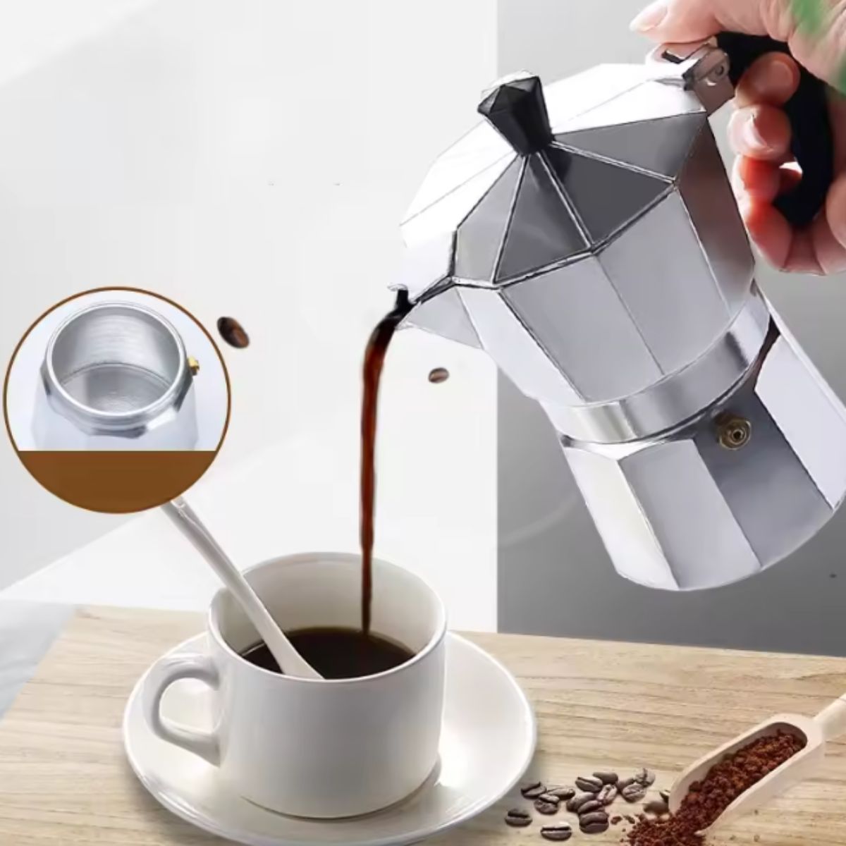 Cafeteira Italiana de Alumínio 450ml para até 9 Xícaras - XDX-915-5/6