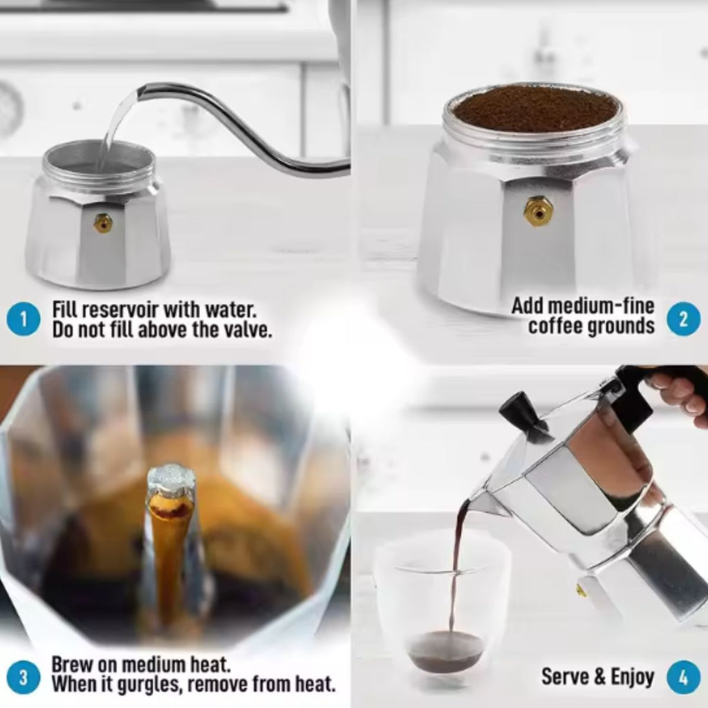 Cafeteira Italiana de Alumínio 450ml para até 9 Xícaras - XDX-915-5/6