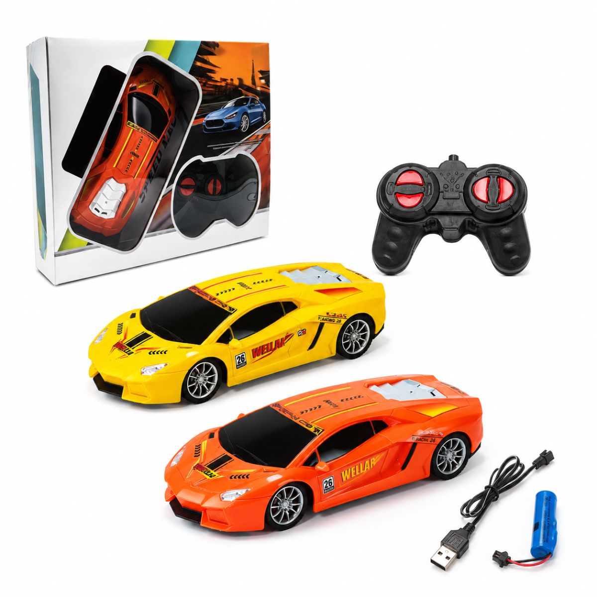 Carro Esportivo de Controle Remoto com Bateria Recarregável e Luz - XL-012A
