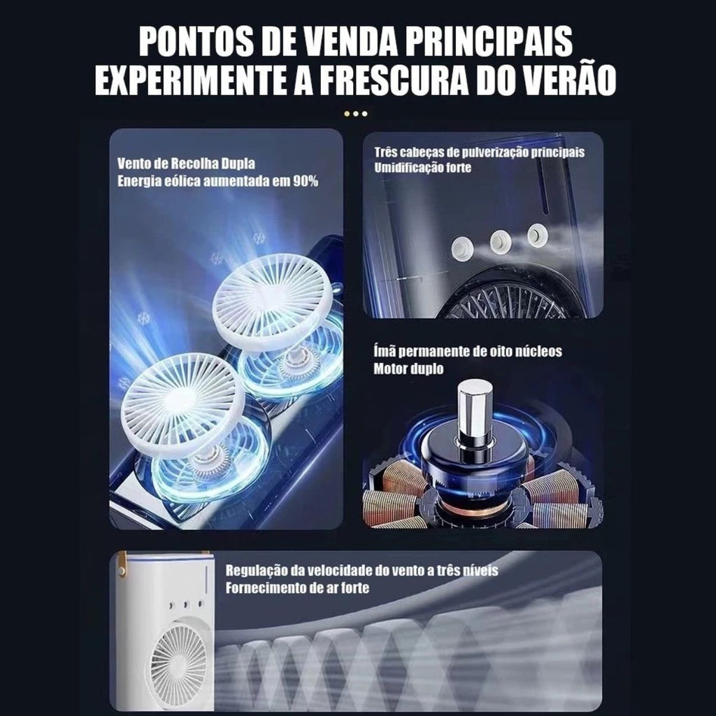 Ventilador Torre Portátil Oscilante com Controle Remoto - VTX0003