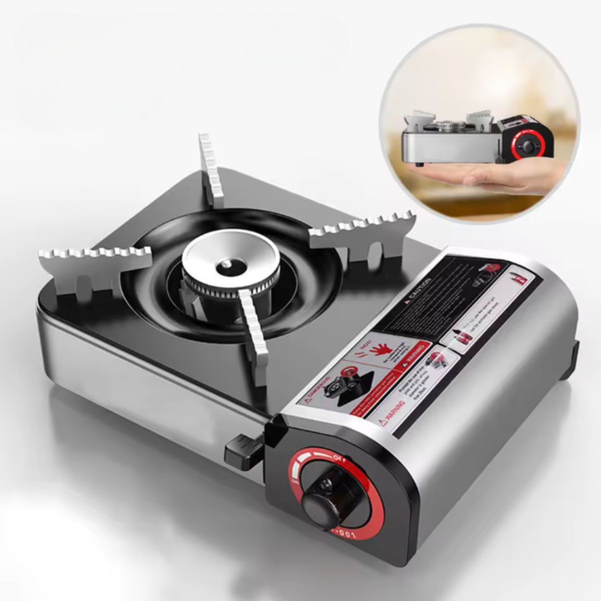 Fogão Portátil a Gás Butano com Ignição Automática - CFC0001