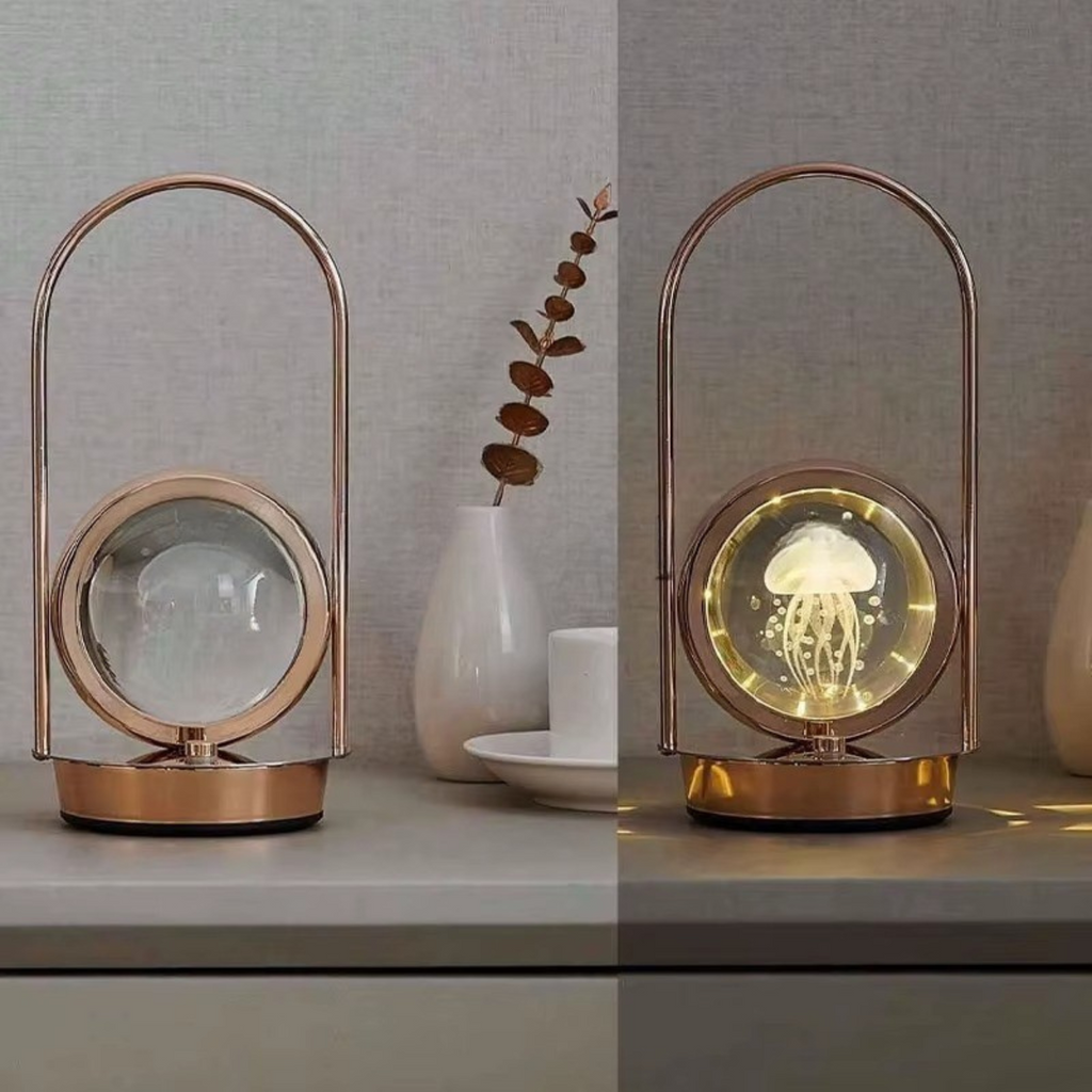 Luminária de Mesa Água Viva LED Touch 3 Cores Sem Fio USB - LPD0002