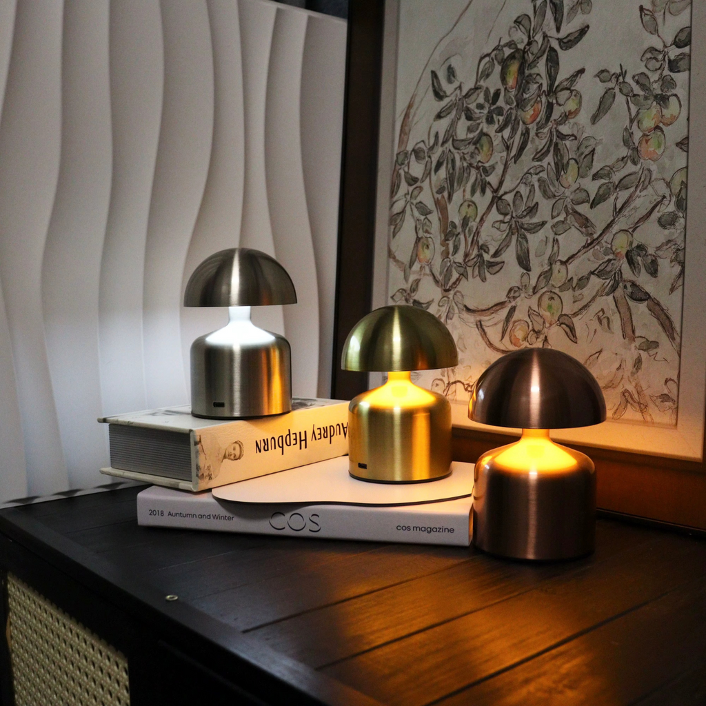 Luminária de Mesa LED Atmosfera 3 Cores Touch Sem Fio USB - LPD0007