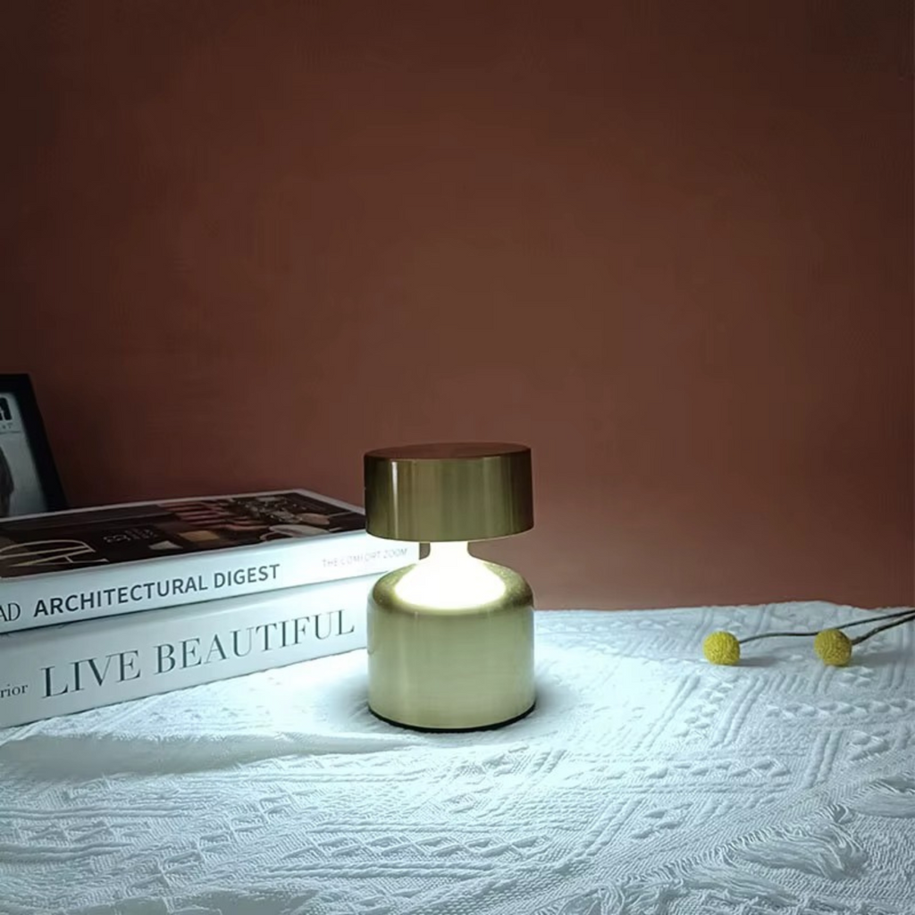 Luminária de Mesa LED Touch 3 Cores Sem Fio Recarregável USB - LPD0008