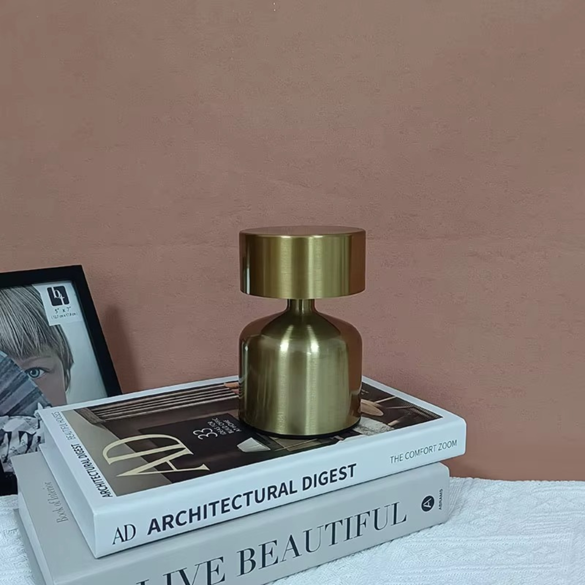 Luminária de Mesa LED Touch 3 Cores Sem Fio Recarregável USB - LPD0008