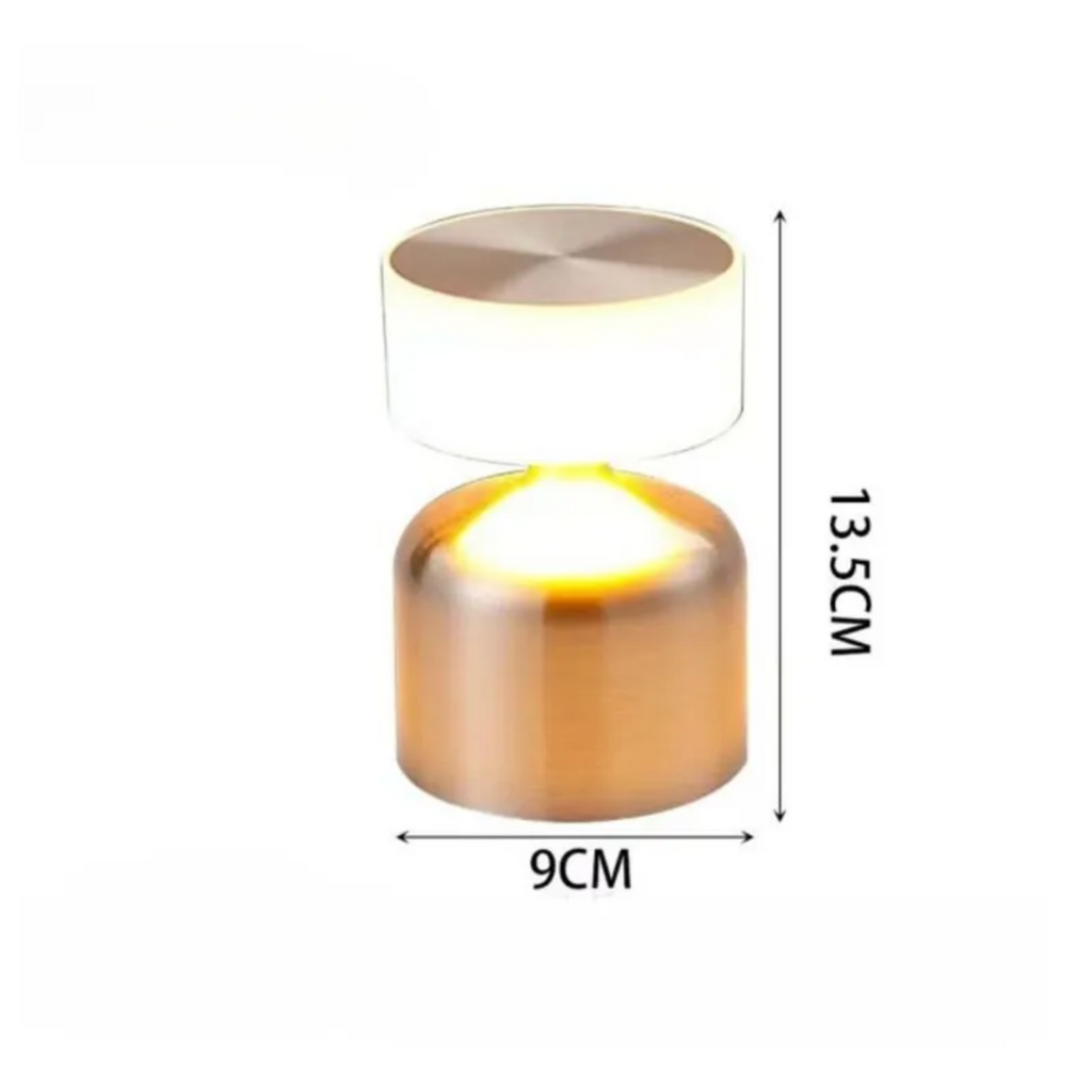 Luminária de Mesa LED Touch 3 Cores Sem Fio Recarregável - LPD0009