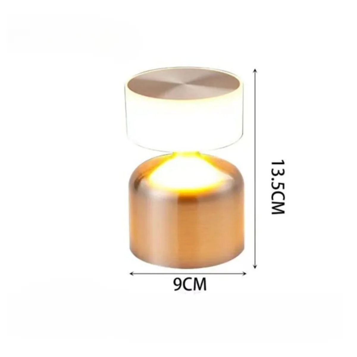 Luminária de Mesa LED Touch 3 Cores Sem Fio Recarregável - LPD0009