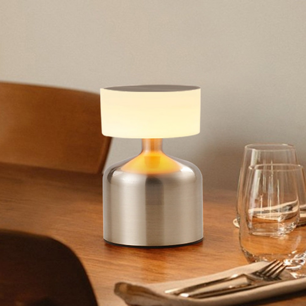 Luminária de Mesa LED Touch 3 Cores Sem Fio Recarregável - LPD0009