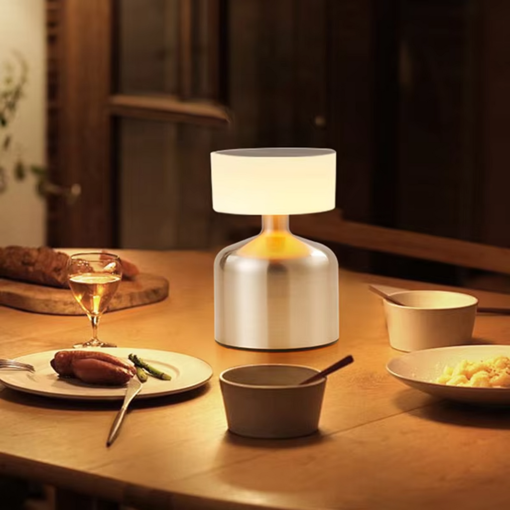 Luminária de Mesa LED Touch 3 Cores Sem Fio Recarregável - LPD0009