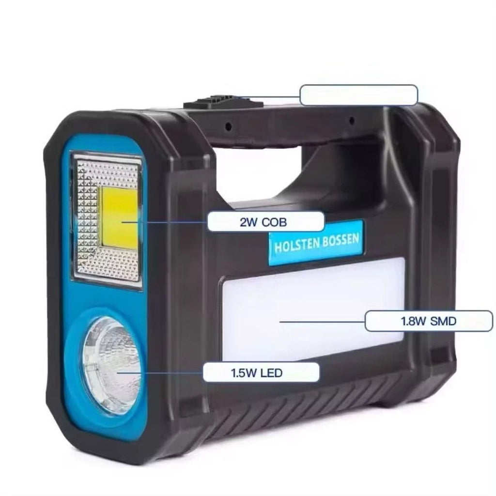 Kit Bateria Portátil com Painel Solar e 3 Lâmpadas LED Camping - FIA00005