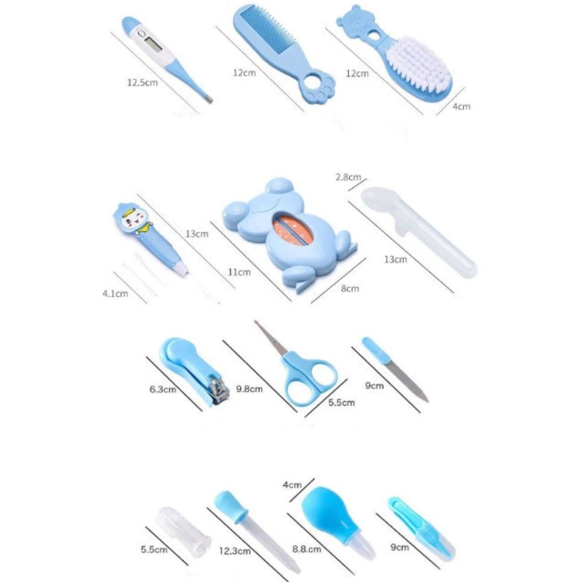 Kit Higiene para Bebê 13 Peças Cuidados Recém nascidos - BJG25013