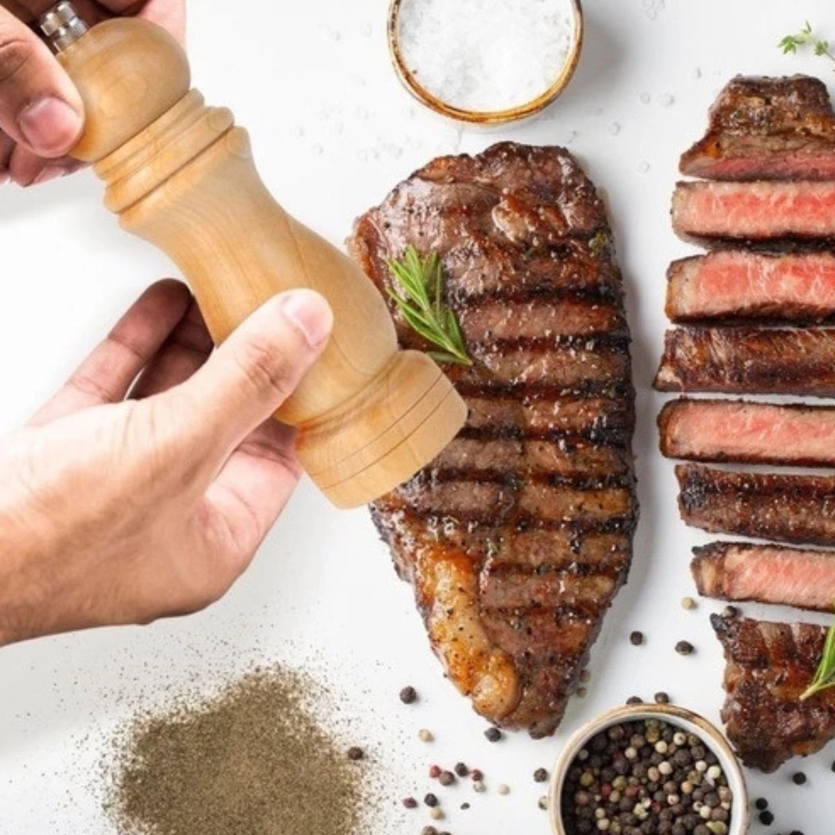 Moedores de Sal e Pimenta em Madeira Controle a Moagem - LH-002