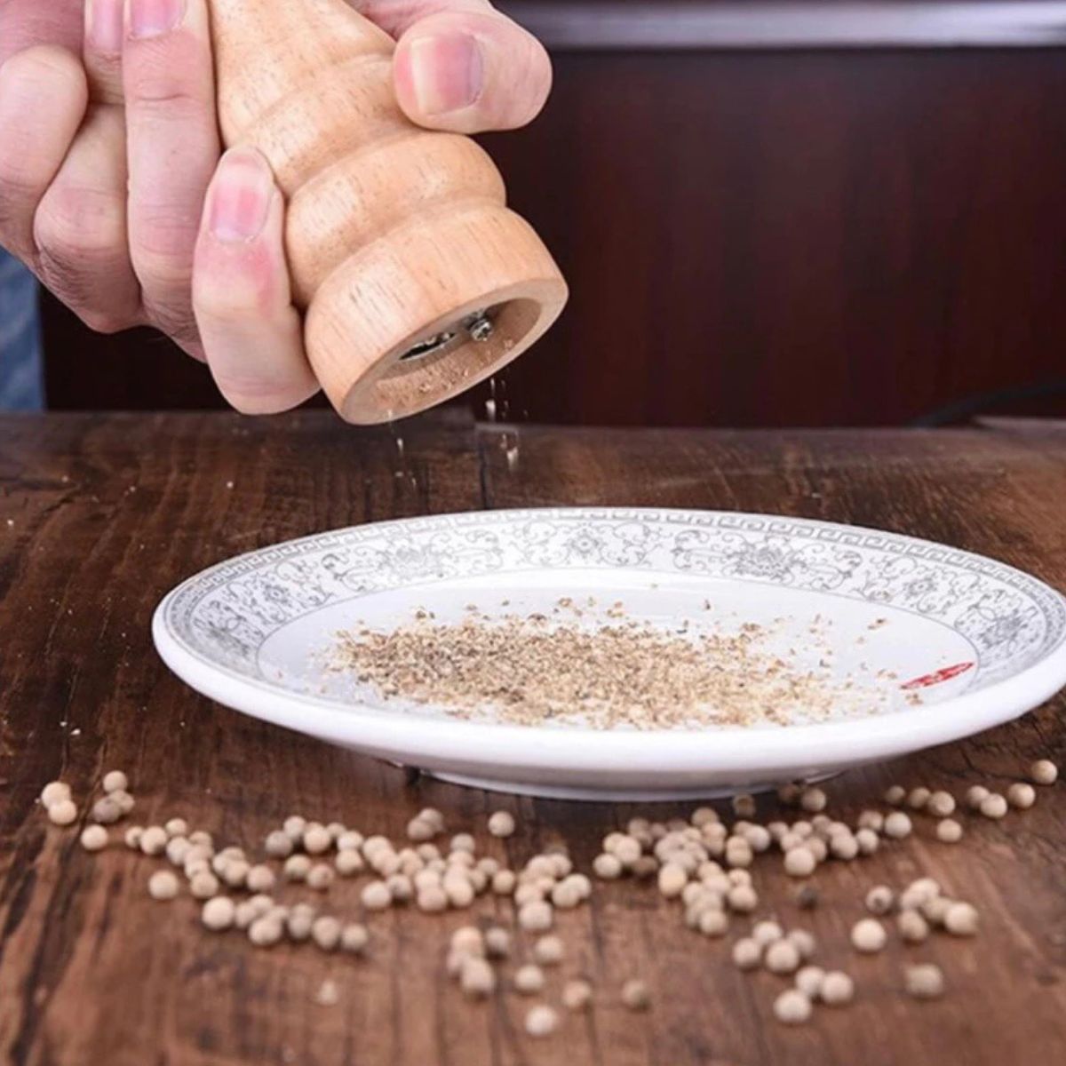 Moedores de Sal e Pimenta em Madeira Controle a Moagem - LH-002