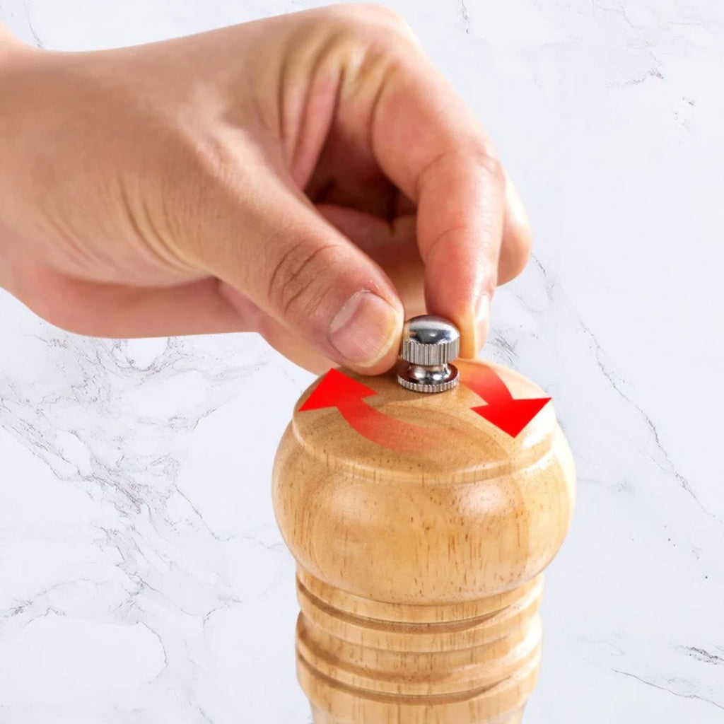 Moedores de Sal e Pimenta em Madeira Controle a Moagem - LH-002