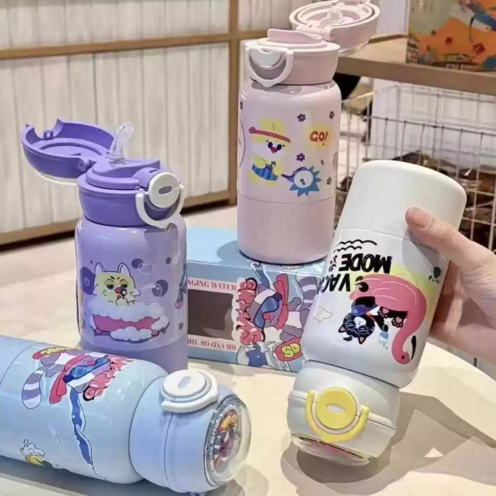 Garrafa Térmica Infantil Estampada Com Canudo 500ML - CGT4020