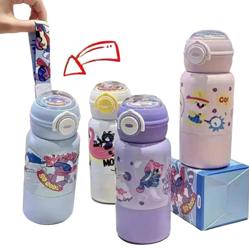 Garrafa Térmica Infantil Estampada Com Canudo 500ML - CGT4020
