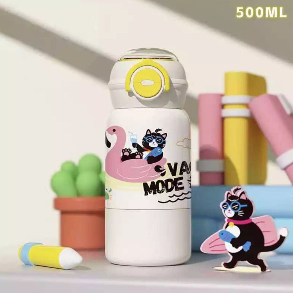 Garrafa Térmica Infantil Estampada Com Canudo 500ML - CGT4020