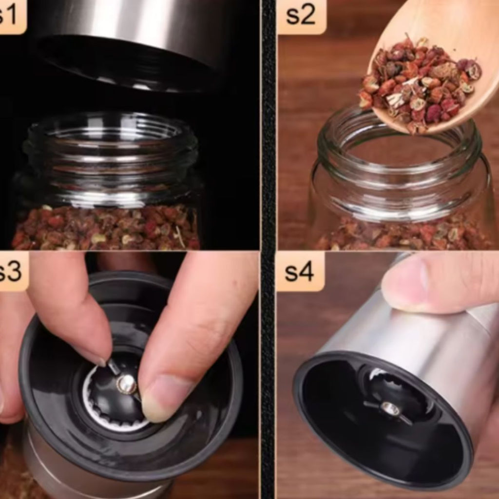 Moedor de Pimenta e Sal com Moinho de Aço Inoxidável - XDX-2080-13