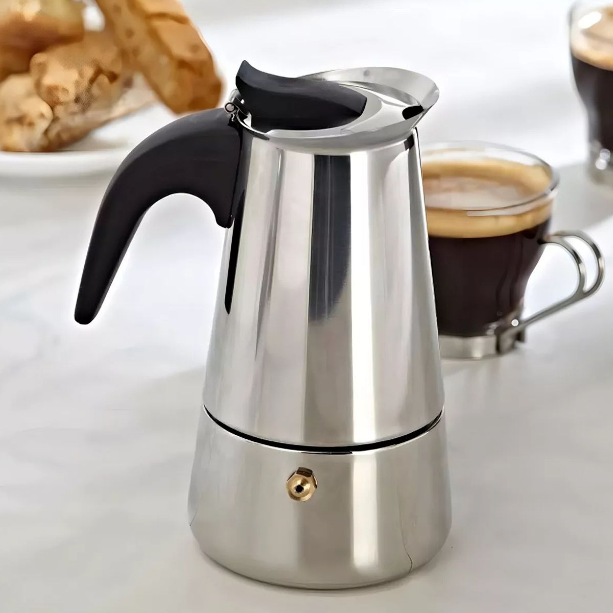 Cafeteira Italiana Inox com Alça Mimo Style para 9 Xícaras - XDX-915-10/11
