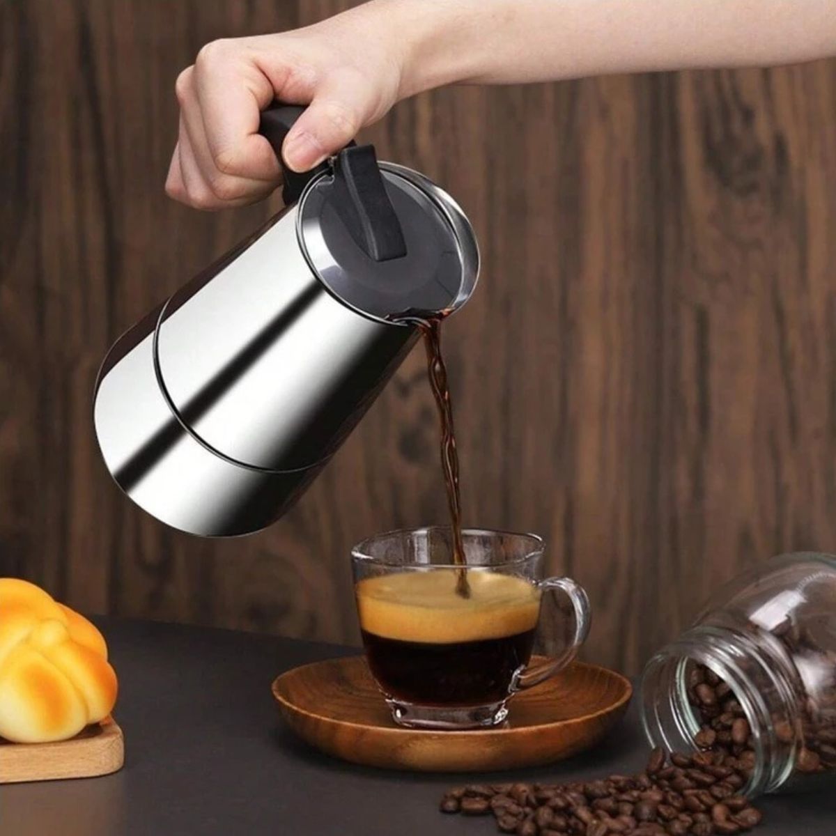 Cafeteira Italiana Inox com Alça Mimo Style para 9 Xícaras - XDX-915-10/11