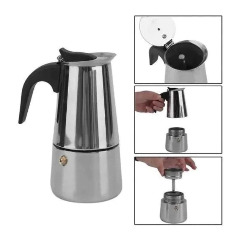 Cafeteira Italiana Inox com Alça Mimo Style para 9 Xícaras - XDX-915-10/11