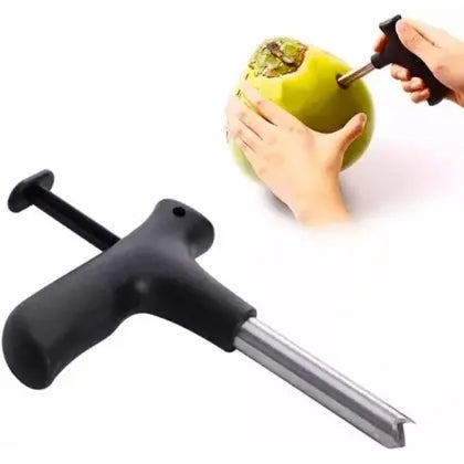 Abridor de Coco Verde em Inox com Empurrador e Tampa - SL0276