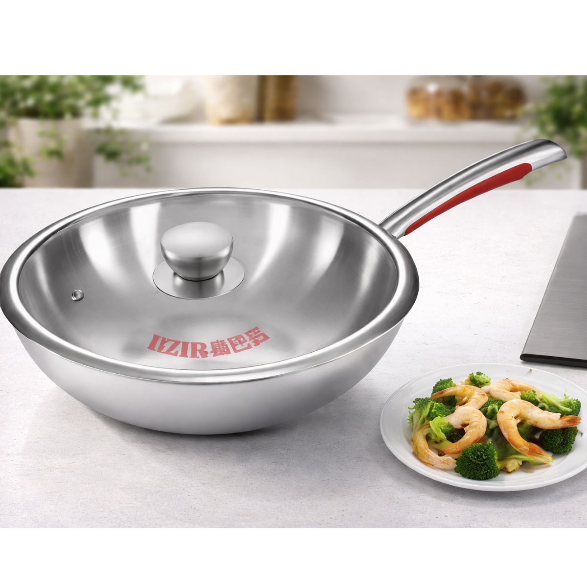 Frigideira Wok com Tampa e Cabo Anatômico - IPA00011/12