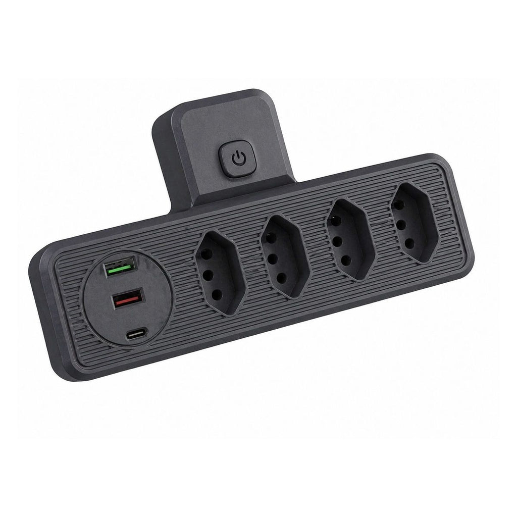Adaptador Elétrico com USB e Tomadas Bivolt - BZ-B25PD