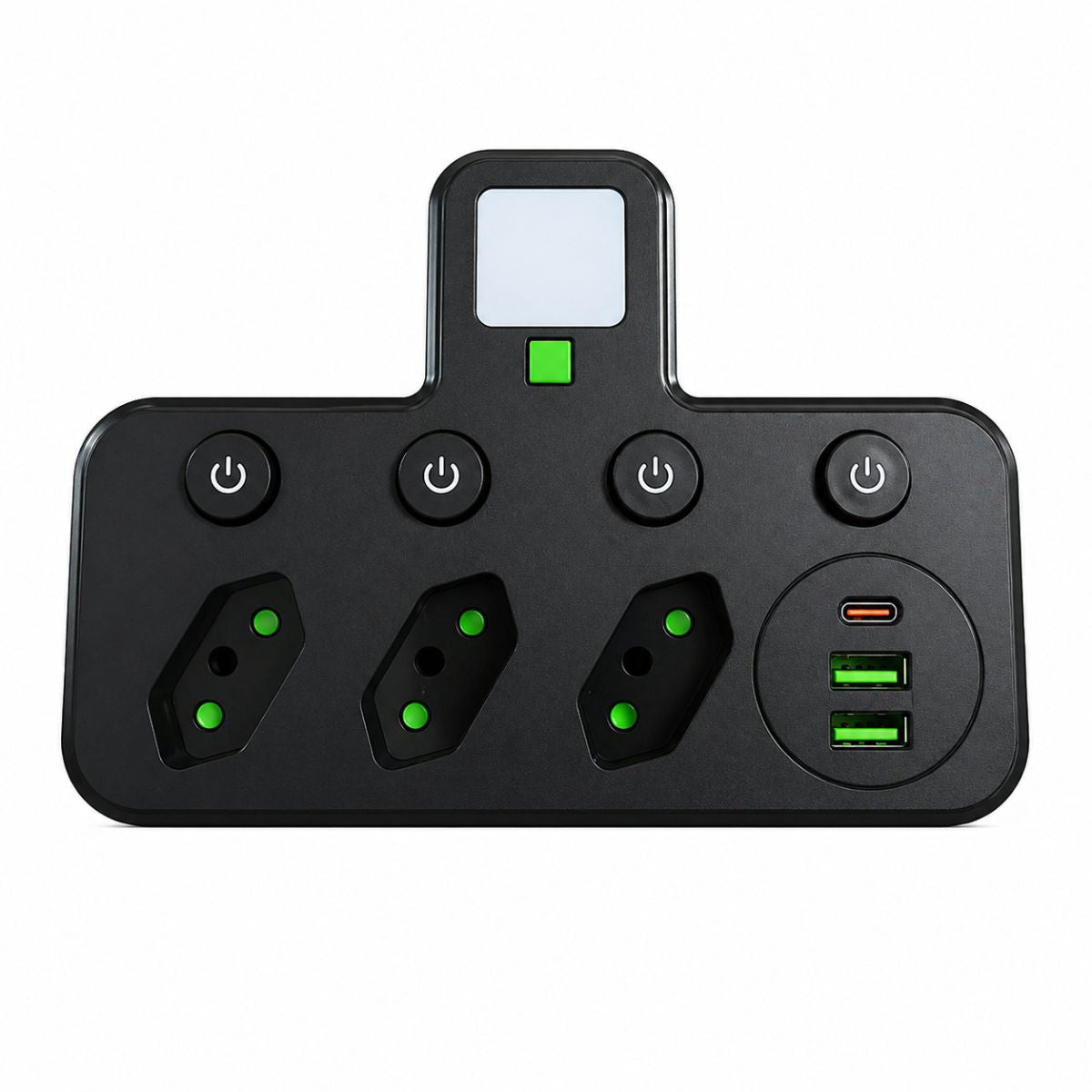 Adaptador Elétrico Multifuncional com USB e Interruptores Individuais -  BZ-9624UL