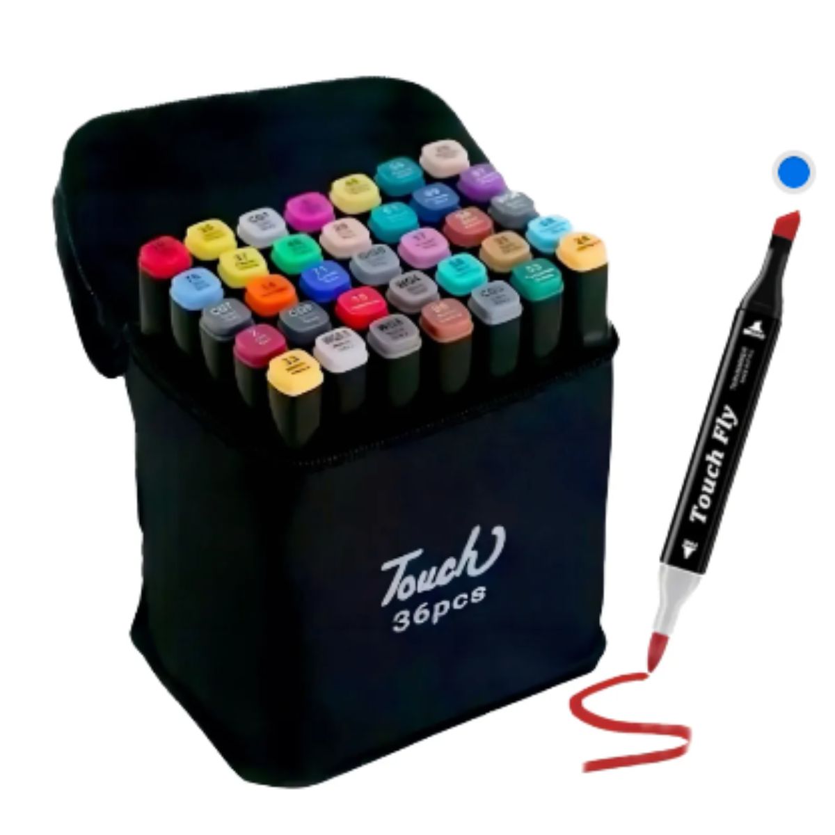 Kit Canetinhas Touch 36 Cores com Ponta Dupla e Estojo - MCA00002