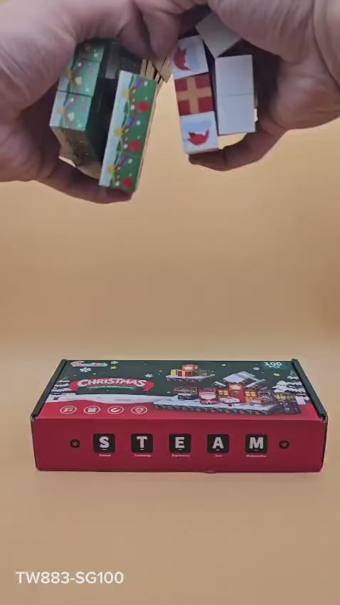 Kit de blocos magnéticos tema Natal Verde - TW883-SG100