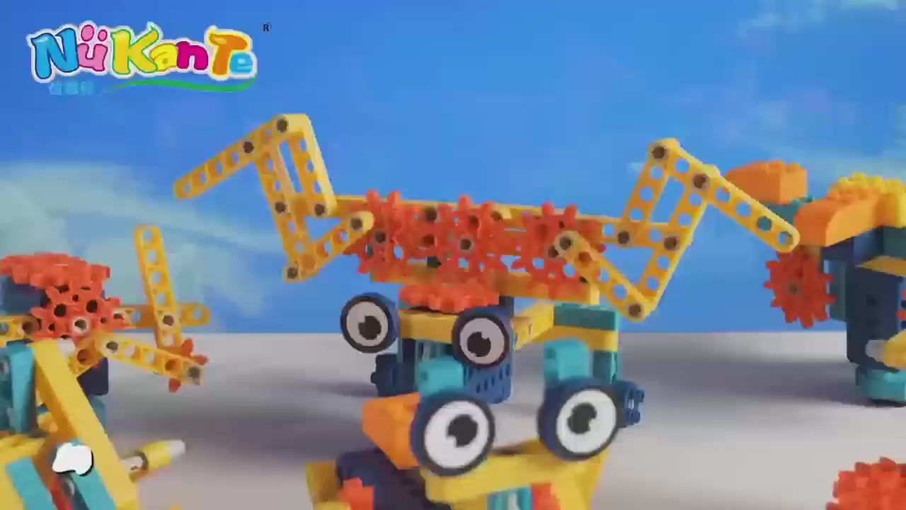 Kit Educativo Blocos De Montar Robô Animais 180 Peças - TW886-361