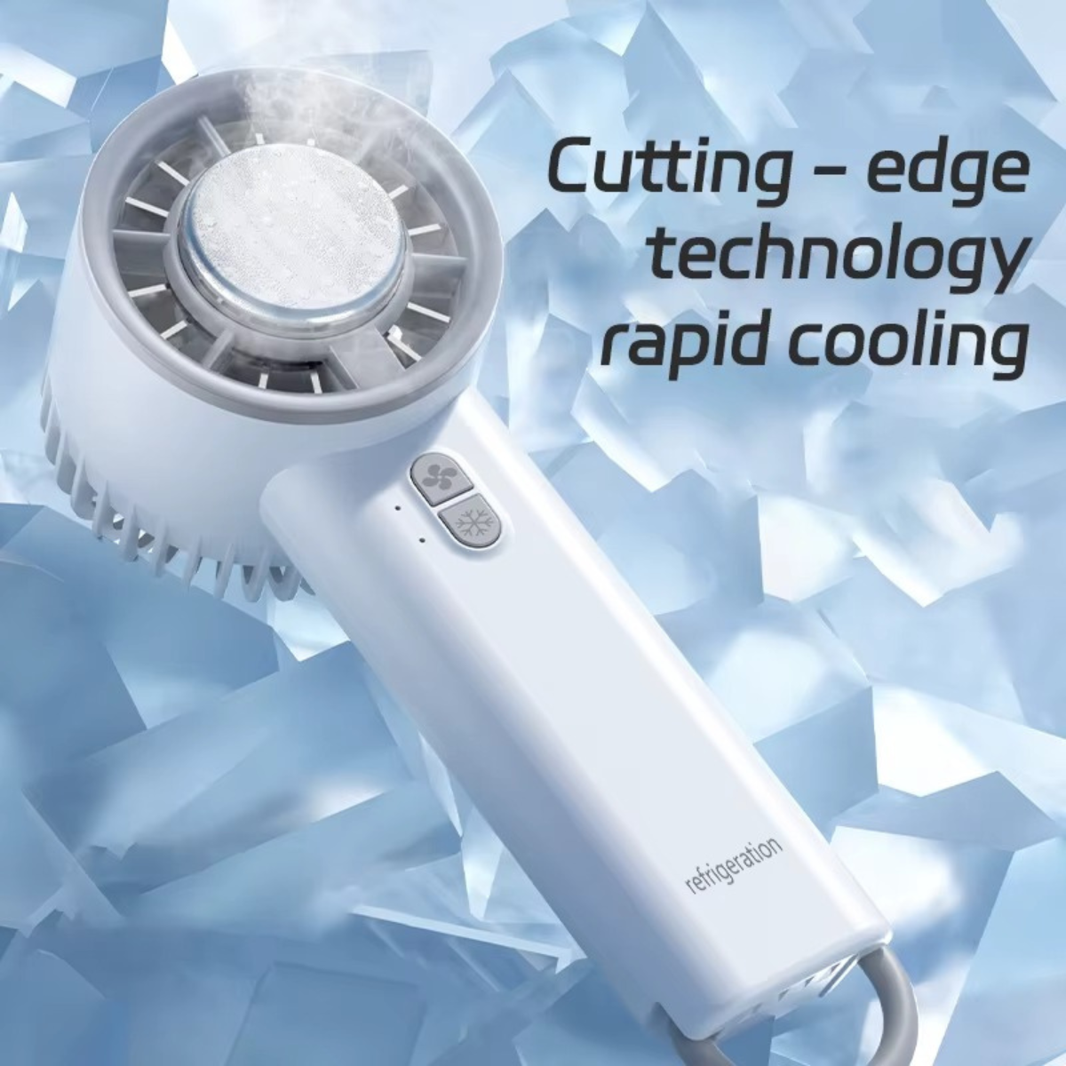 Mini Ventilador Portátil com Refrigeração a Gelo 10W 6cm - VTX0001/50