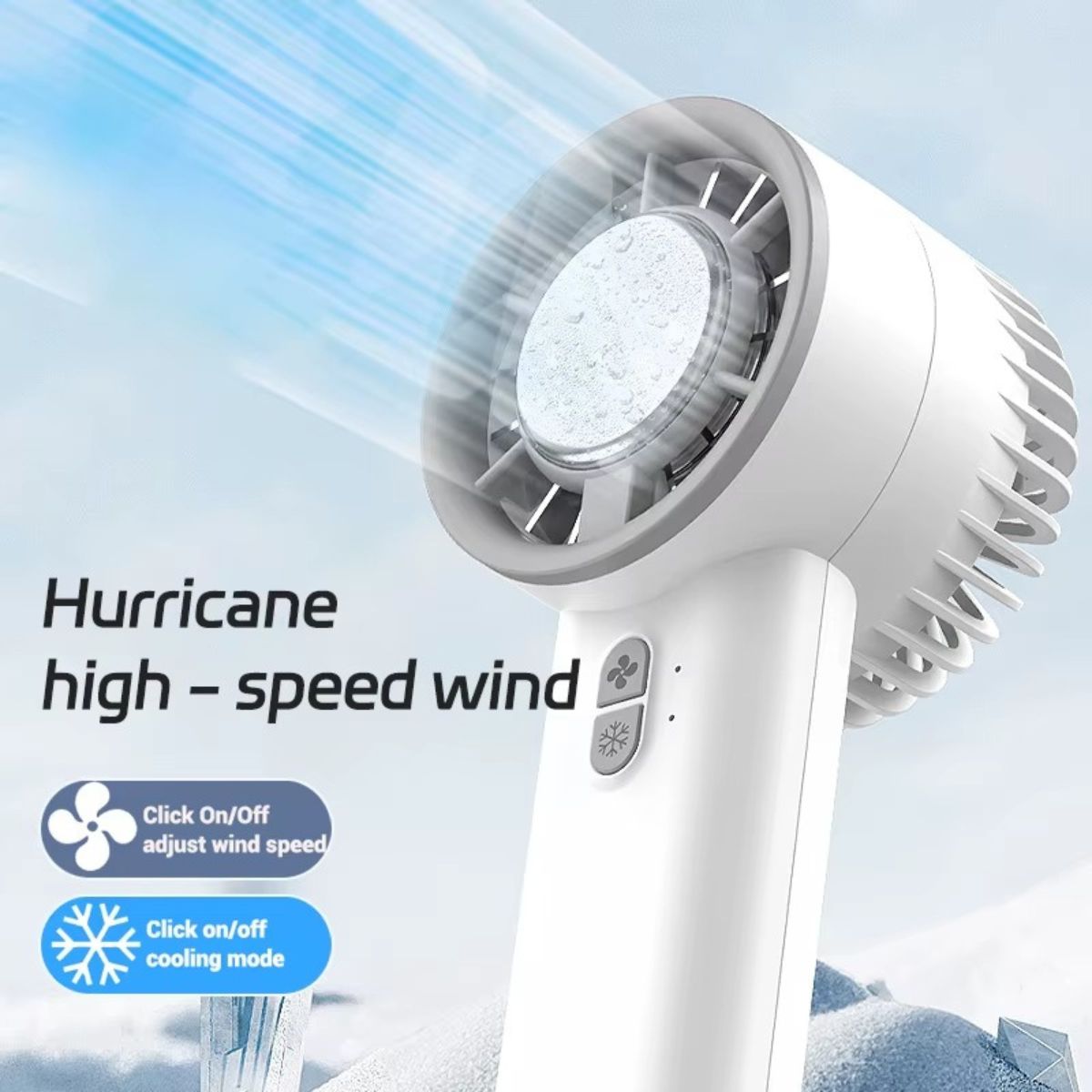 Mini Ventilador Portátil com Refrigeração a Gelo 10W 6cm - VTX0001/50